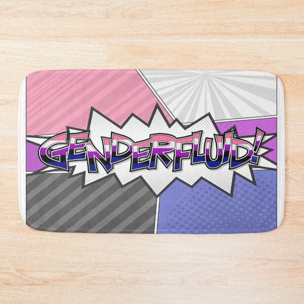 Item preview, Halftone Gender Fluid Pride Typography with Flag Background designed and sold by LiveLoudGraphic.