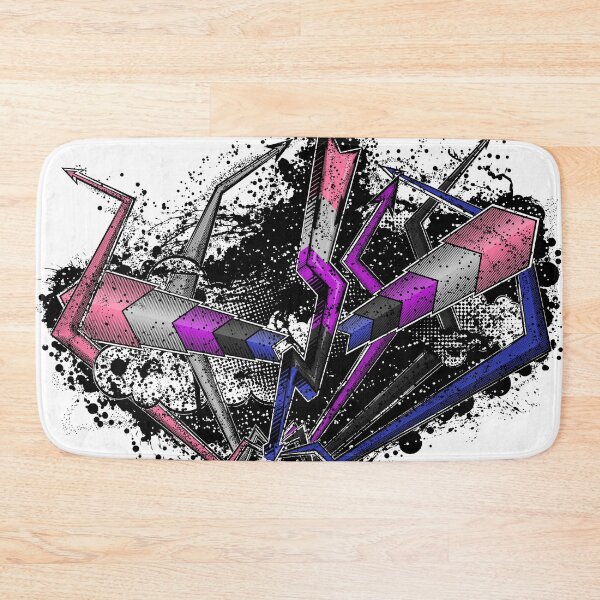 Item preview, Grunge Graffiti Gender Fluid Lightning and Arrows designed and sold by LiveLoudGraphic.