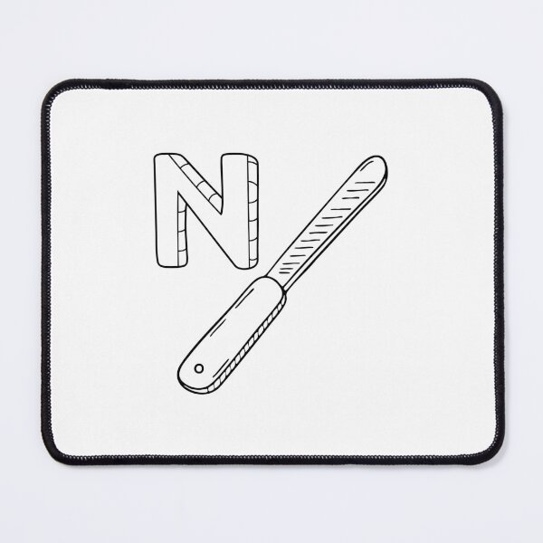 Item preview, An Illustration of letter N stand for Nail file designed and sold by rasagamastore.