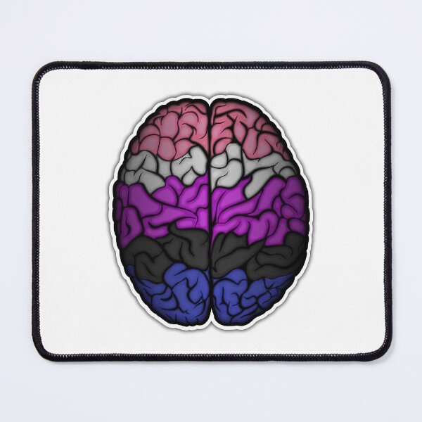Item preview, Large Gender Fluid Pride Flag Colored Brain Vector designed and sold by LiveLoudGraphic.
