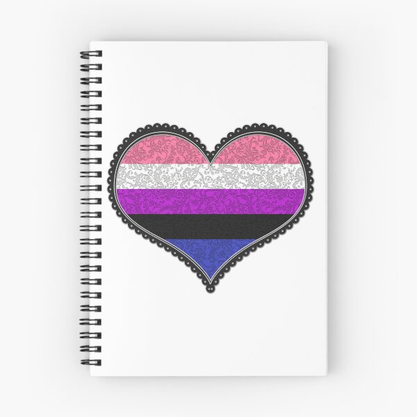 Item preview, Elegant Gender Fluid Pride Decorative Heart in Pride Flag Colors designed and sold by LiveLoudGraphic.