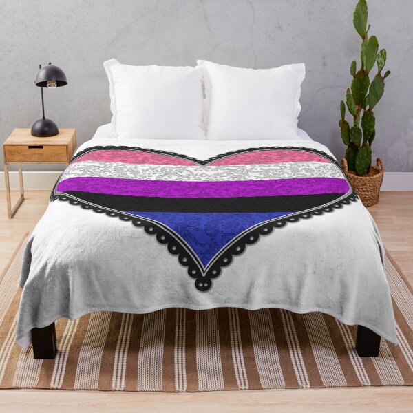 Item preview, Elegant Gender Fluid Pride Decorative Heart in Pride Flag Colors designed and sold by LiveLoudGraphic.