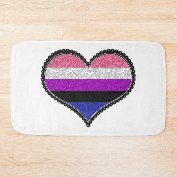 Item preview, Elegant Gender Fluid Pride Decorative Heart in Pride Flag Colors designed and sold by LiveLoudGraphic.