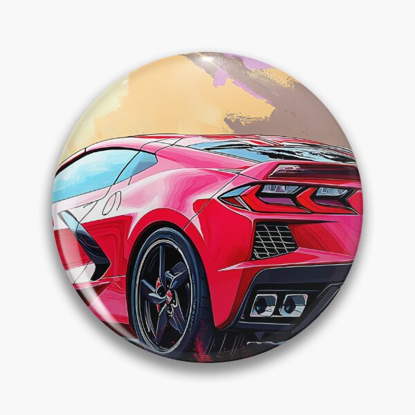 Item preview, Red Corvette Stingray C8 – Pop Art Edition designed and sold by AutoPopStudio.
