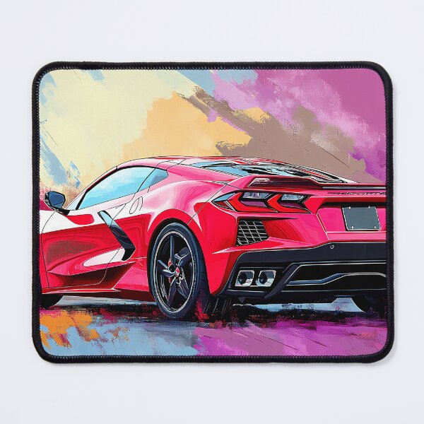 Item preview, Red Corvette Stingray C8 – Pop Art Edition designed and sold by AutoPopStudio.