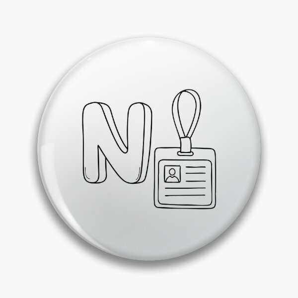 Item preview, An Illustration of letter N stand for Name tag designed and sold by rasagamastore.