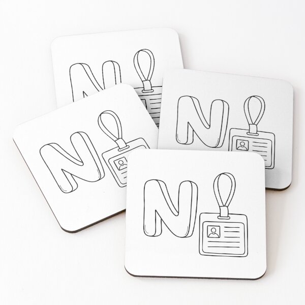 Item preview, An Illustration of letter N stand for Name tag designed and sold by rasagamastore.