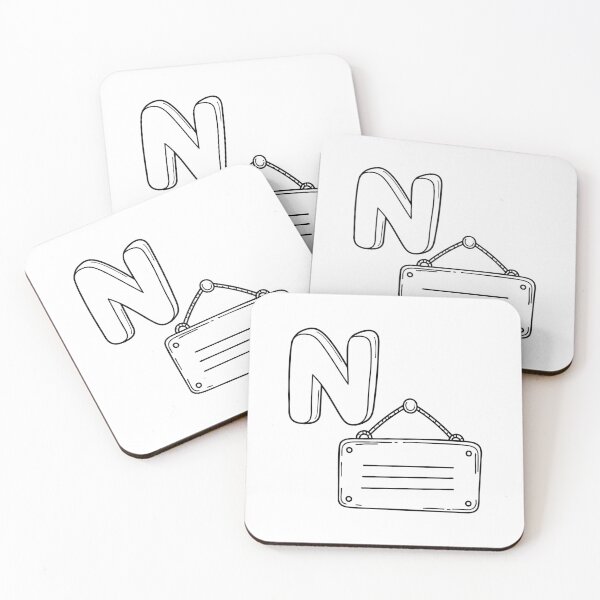 Item preview, An Illustration of letter N stand for Nameplate designed and sold by rasagamastore.