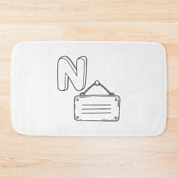 Item preview, An Illustration of letter N stand for Nameplate designed and sold by rasagamastore.
