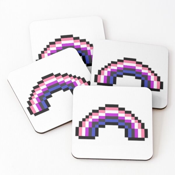 Item preview, Pixel Rainbow Design in Gender Fluid Pride Flag Colors designed and sold by LiveLoudGraphic.