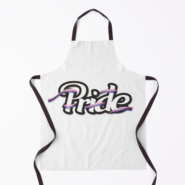 Item preview, Gender Fluid pride flag colored ribbon wrapped around the letters of the word PRIDE designed and sold by LiveLoudGraphic.
