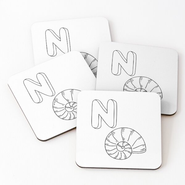 Item preview, An Illustration of letter N stand for Nautilus designed and sold by rasagamastore.