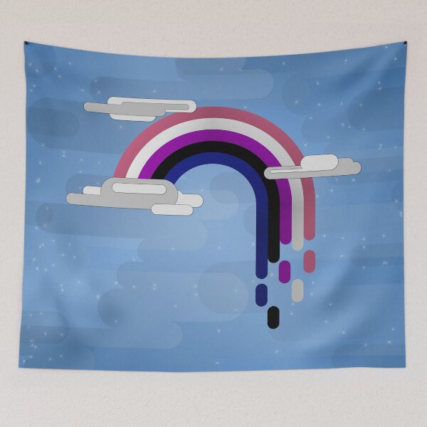 Item preview, Gender Fluid Pride Flag Minimalist Drip Rainbow Design designed and sold by LiveLoudGraphic.