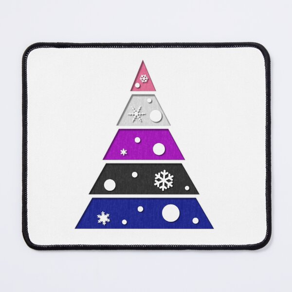 Item preview, Minimalist Christmas Tree in Gender Fluid Pride Flag Colors designed and sold by LiveLoudGraphic.