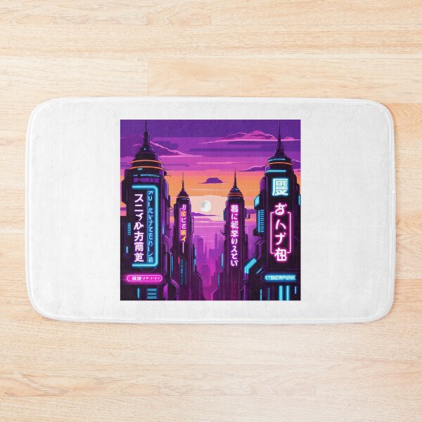Item preview, Cyberpunk Neon Skyline Futuristic Cityscape Vaporwave designed and sold by ErSaSolutions.