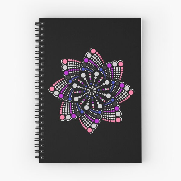 Item preview, Geometric Mandala Dot Art Gender Fluid Pride Pattern designed and sold by LiveLoudGraphic.
