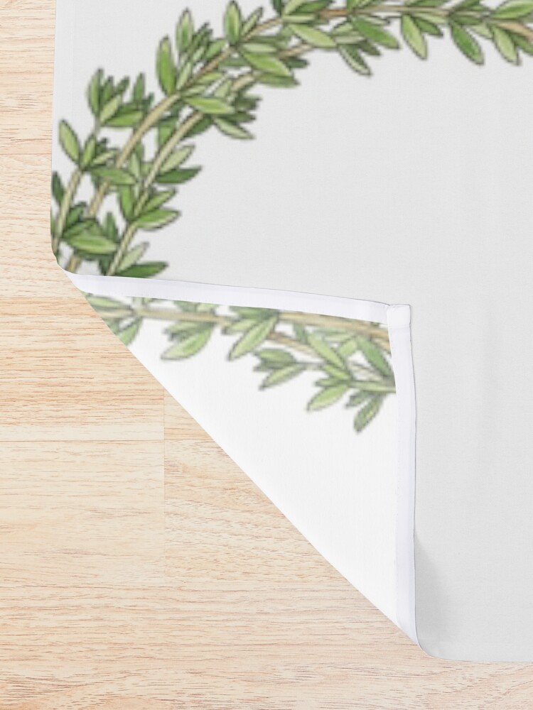 Thumbnail 2 of 5, Shower Curtain, THYME LETTER C designed and sold by Art-type.
