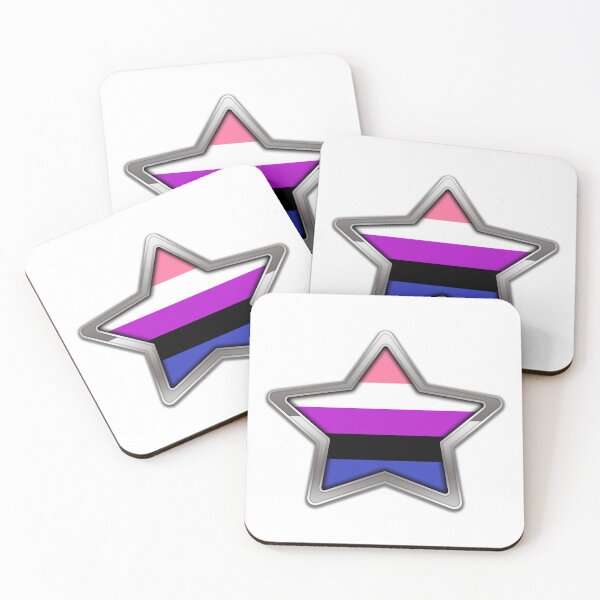 Item preview, Large Gender Fluid Pride Flag Colored Star with Chrome Frame designed and sold by LiveLoudGraphic.