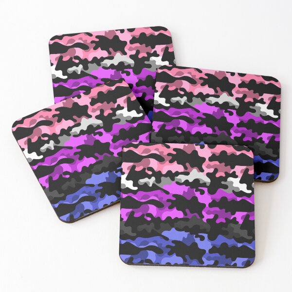 Item preview, Seamless Repeating Camouflage Textured Gender Fluid Pride Flag Pattern designed and sold by LiveLoudGraphic.