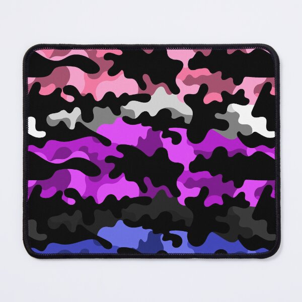Item preview, Seamless Repeating Camouflage Textured Gender Fluid Pride Flag Pattern designed and sold by LiveLoudGraphic.