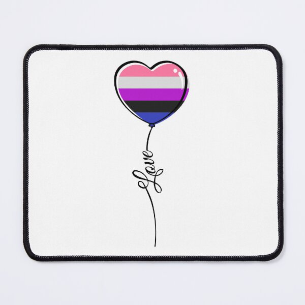 Item preview, Gender Fluid Pride Minimalist Heart Balloon with Love designed and sold by LiveLoudGraphic.