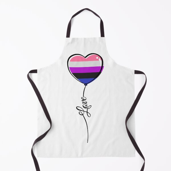 Item preview, Gender Fluid Pride Minimalist Heart Balloon with Love designed and sold by LiveLoudGraphic.