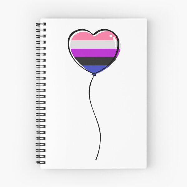 Item preview, Gender Fluid Pride Minimalist Heart Balloon designed and sold by LiveLoudGraphic.
