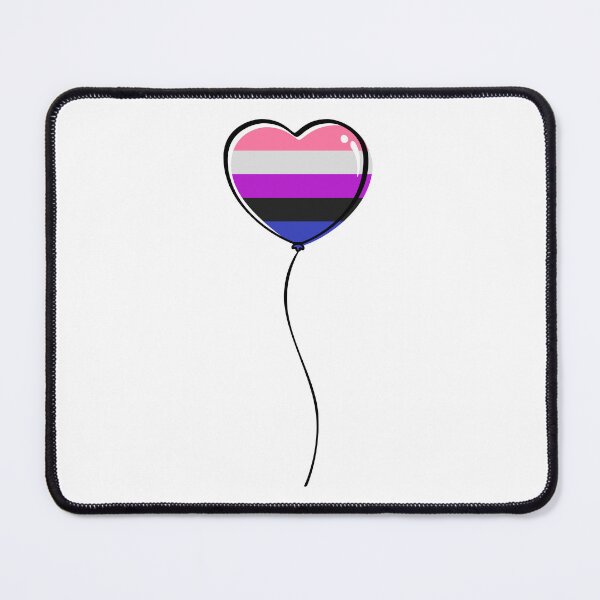 Item preview, Gender Fluid Pride Minimalist Heart Balloon designed and sold by LiveLoudGraphic.