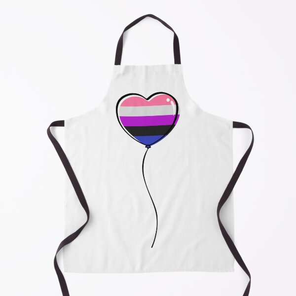 Item preview, Gender Fluid Pride Minimalist Heart Balloon designed and sold by LiveLoudGraphic.