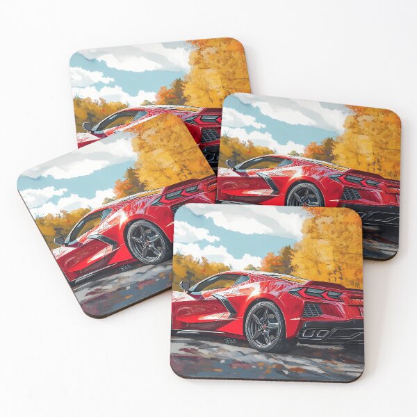 Item preview, Red Corvette Stingray C8 – Pop Art Edition IV designed and sold by AutoPopStudio.