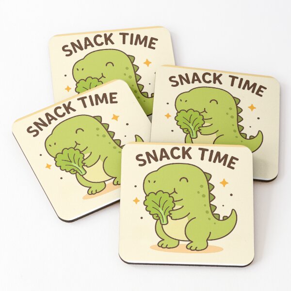 Item preview, Snack Time Dino – Cute Healthy Eating Dinosaur Art designed and sold by Puretrendsetter.