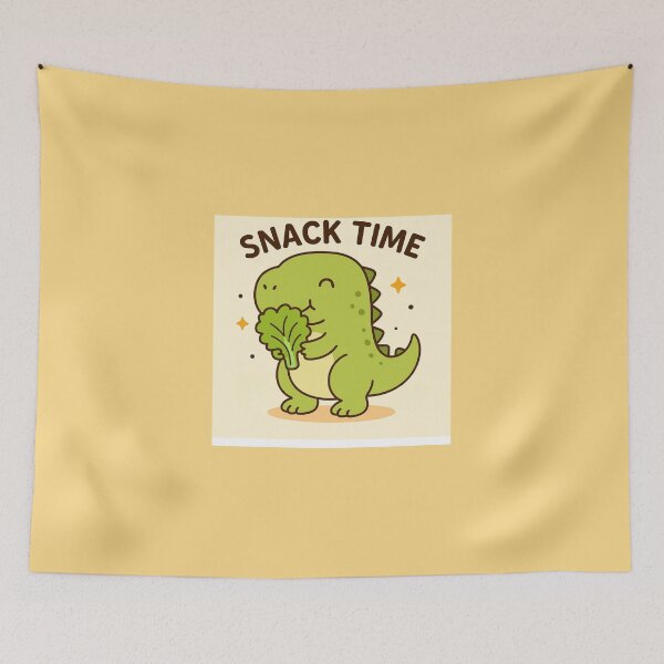 Item preview, Snack Time Dino – Cute Healthy Eating Dinosaur Art designed and sold by Puretrendsetter.