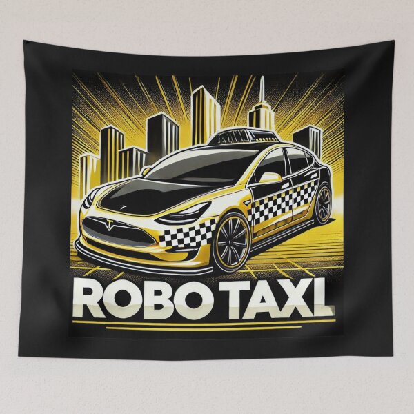 Item preview, Tesla robo taxi designed and sold by TEEJAMBOREE.
