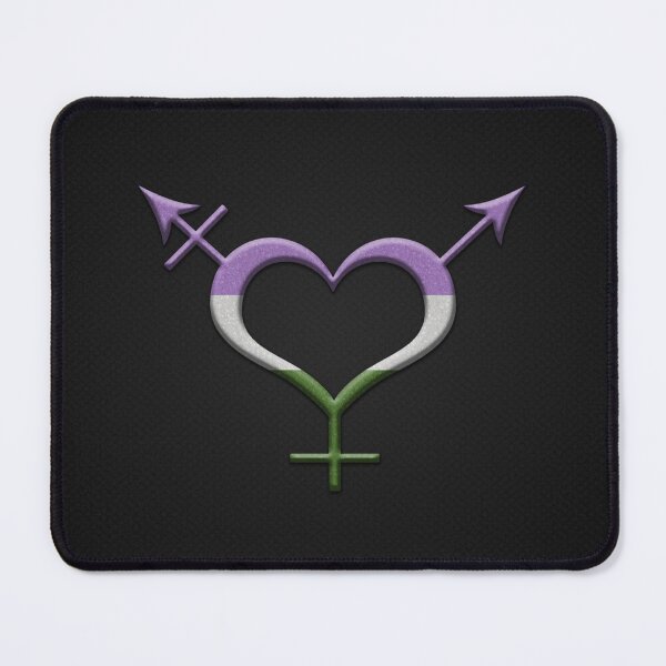 Item preview, Heart-Shaped Genderqueer Transgender Pride Symbol designed and sold by LiveLoudGraphic.