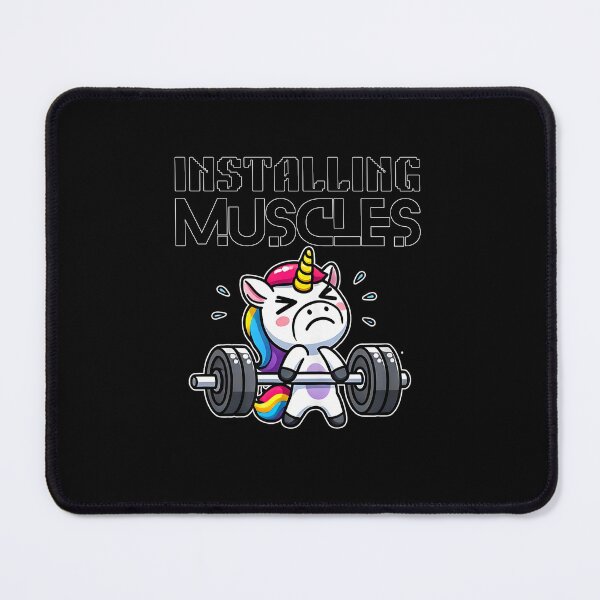 Item preview, Installing Muscles – Funny Unicorn Lifting Design designed and sold by Sculpted Tees.