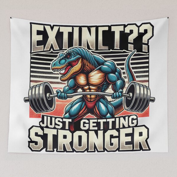 Item preview, Strong and Indomitable Dinosaur in the gym designed and sold by JonelleTshirts.