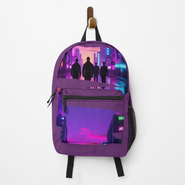 Item preview, Cyberpunk Neon Skyline Futuristic Cityscape Wave designed and sold by ErSaSolutions.