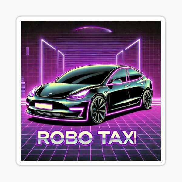 Artikel-Vorschau von Tesla Robo-Taxi, designt und verkauft von TEEJAMBOREE.