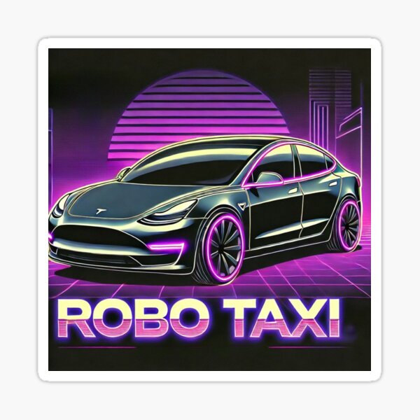 Artikel-Vorschau von Tesla Robo-Taxi, designt und verkauft von TEEJAMBOREE.