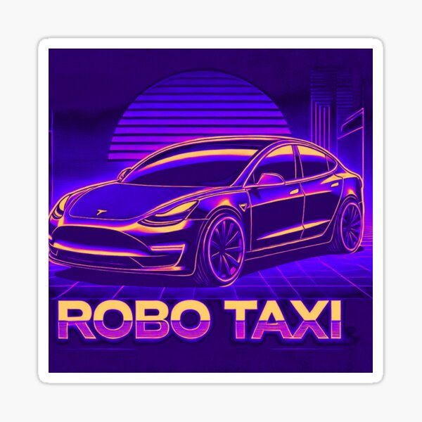 Artikel-Vorschau von Tesla Robo-Taxi, designt und verkauft von TEEJAMBOREE.