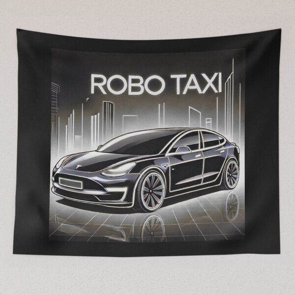 Item preview, Tesla robo taxi designed and sold by TEEJAMBOREE.
