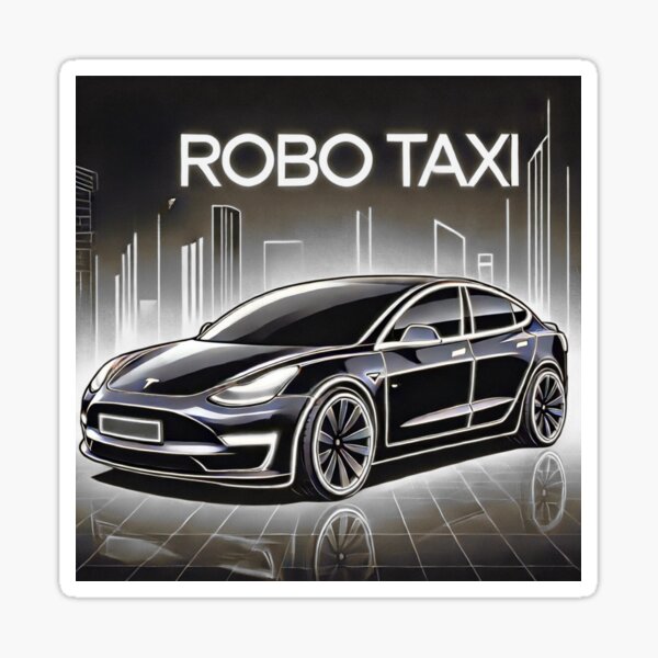 Artikel-Vorschau von Tesla Robo-Taxi, designt und verkauft von TEEJAMBOREE.