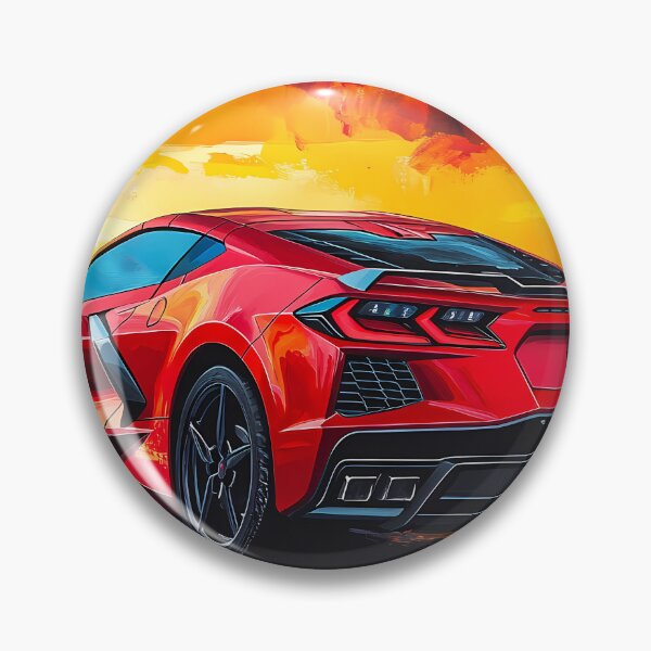Item preview, Red Corvette Stingray C8 – Pop Art Edition X designed and sold by AutoPopStudio.