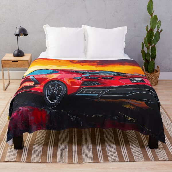 Item preview, Red Corvette Stingray C8 – Pop Art Edition X designed and sold by AutoPopStudio.