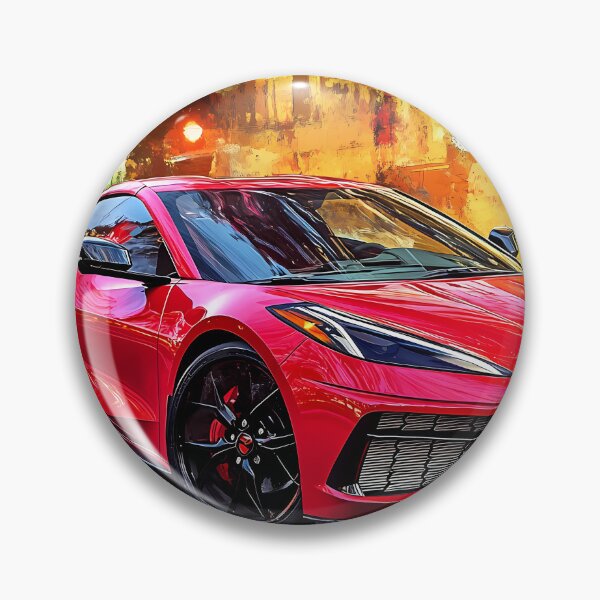 Item preview, Candy Apple Red Corvette Stingray C8 – Pop Art Edition II designed and sold by AutoPopStudio.