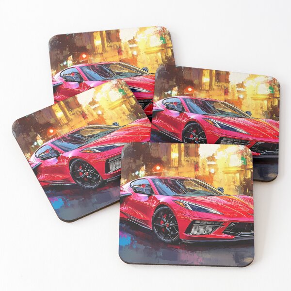 Item preview, Candy Apple Red Corvette Stingray C8 – Pop Art Edition II designed and sold by AutoPopStudio.
