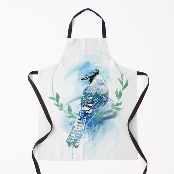 Artikelvorschau, Kleiner, belaubter Blauhäher entworfen und verkauft von Moana Matron Designs.