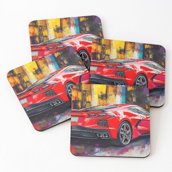 Item preview, Candy Apple Red Corvette Stingray C8 – Pop Art Edition V designed and sold by AutoPopStudio.