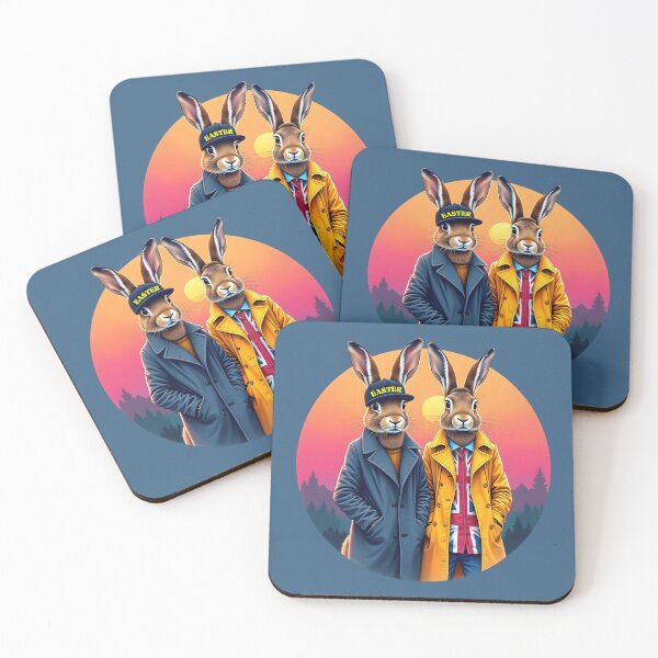 Item preview, Sophisticated Happy Easter Style: Bunny Chic Sunset – without Easter eggs designed and sold by RetroTraveller.