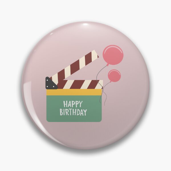 Item preview, Movie clapper board with Happy Birthday and Ballons designed and sold by AlginaPugachova.